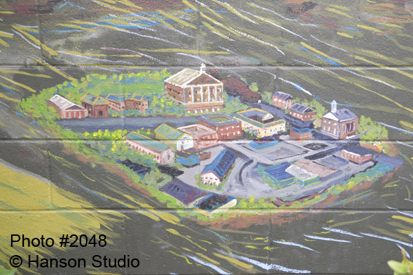 Peterborough, NH - Downtown from Mural